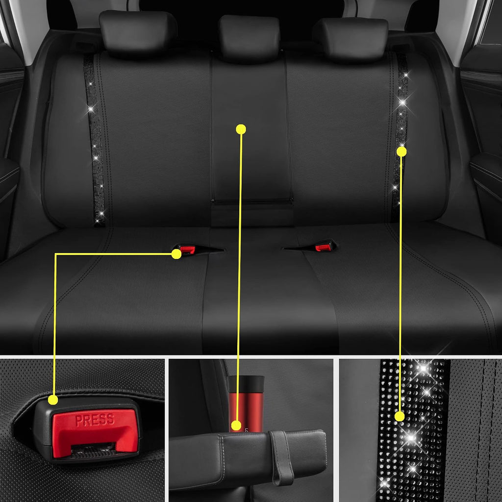 car pass leather bling diamond car seat covers, package contents