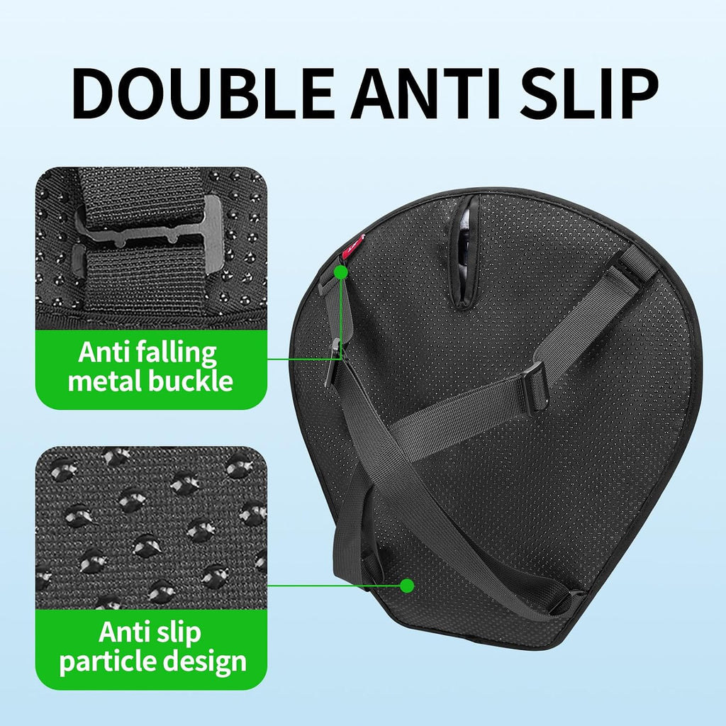 JFT Motorcycle Seat Cushion Air Pad Cover with Built-in Pump for Enduro Sports Street 14x15in Black Reduces Pressure by 30% for Long Rides Electric Mopeds