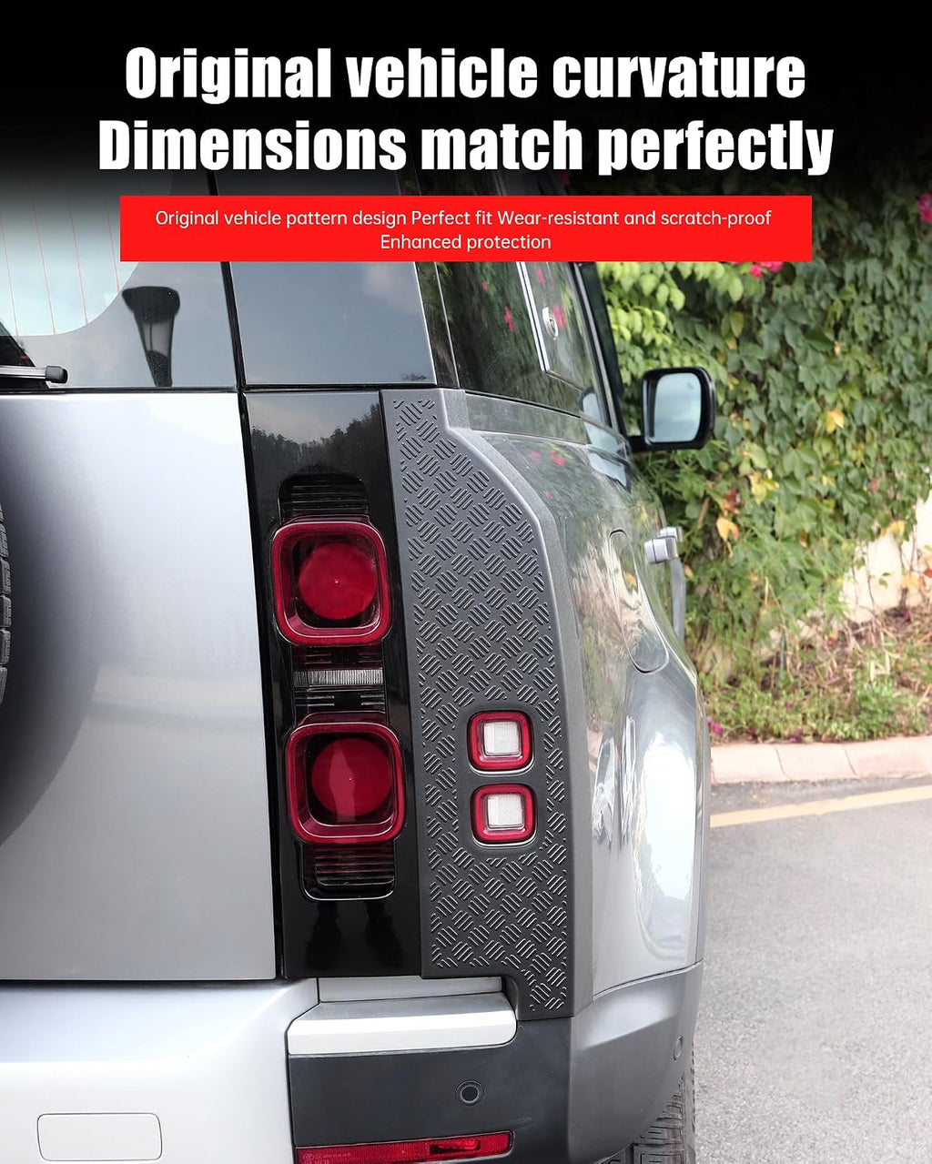Body Scratch Guards for 2020-2025 2026 Land Rover Defender 90 110 130 Front and Rear Bumper, Mirror Covers, Tail Light Covers Scratch-Resistant Exterior Trim Accessories (Taillight Cover)
