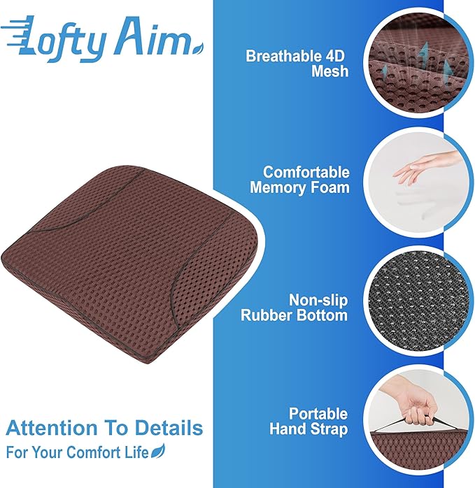 Car Seat Cushion, Comfortable Memory Foam Seat Pillow - Image 6