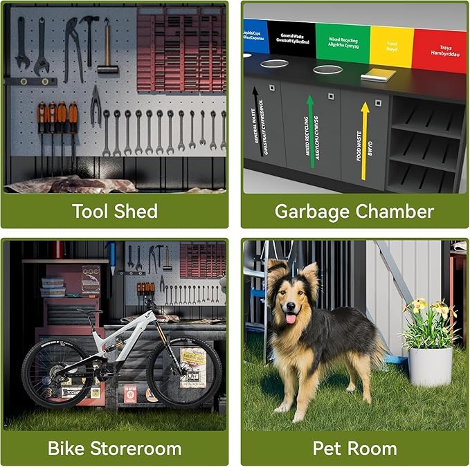 COMHOMA Shed Outdoor Storage Shed Metal, Lockable Doors Tool Sheds - Image 6