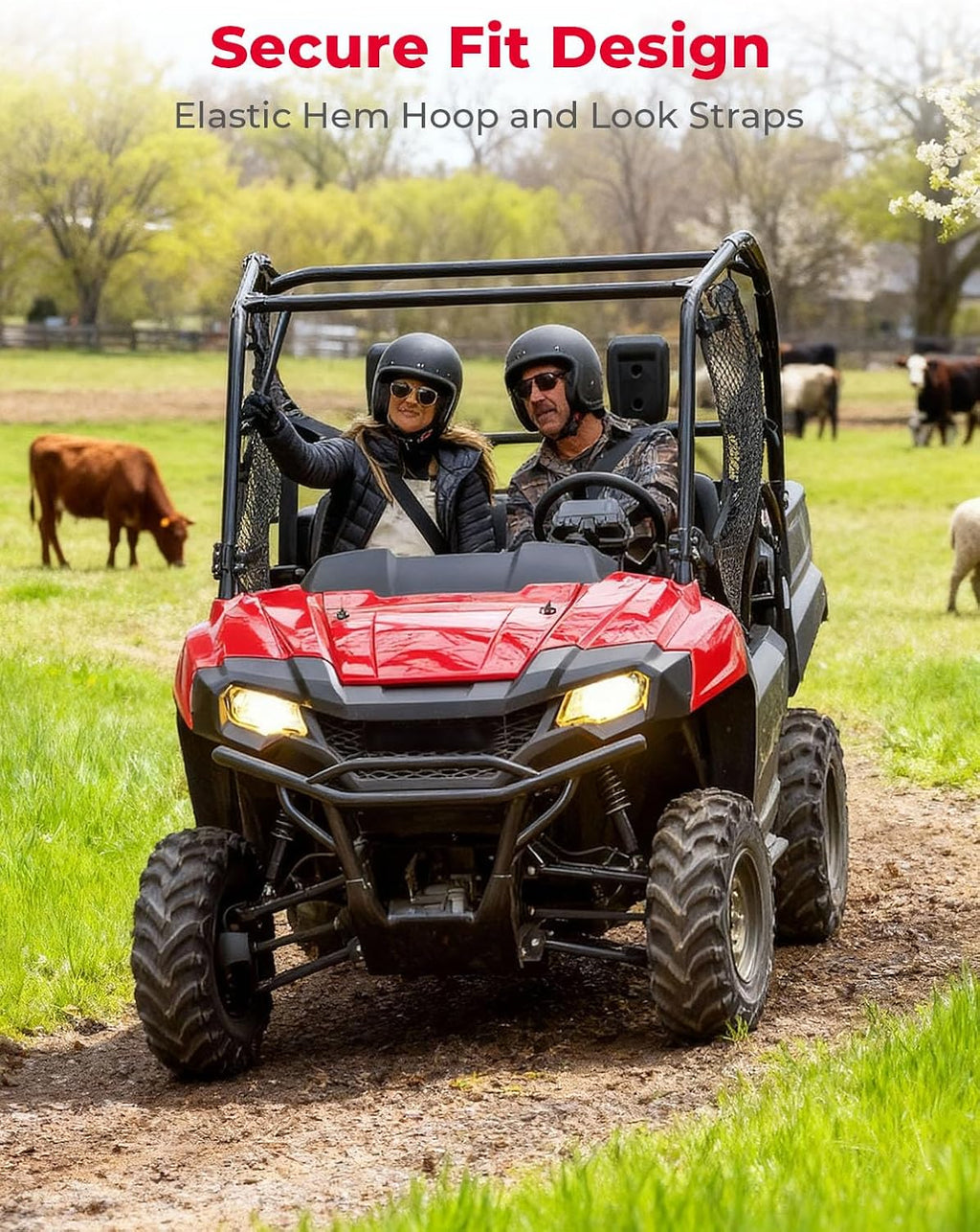 KEMIMOTO UTV Seat Covers Compatible with 2014-2025 Pioneer 700 700-4, UV Scratch Resistant, Water-Resistant 1680D Oxford Fabric, All-Weather Protection, Anti-Slip Secure Fit, Accessories (Black)