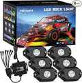 Nilight RGB LED Rock Lights Kit, 6 pods Underglow Multicolor Neon Pod by Nilight