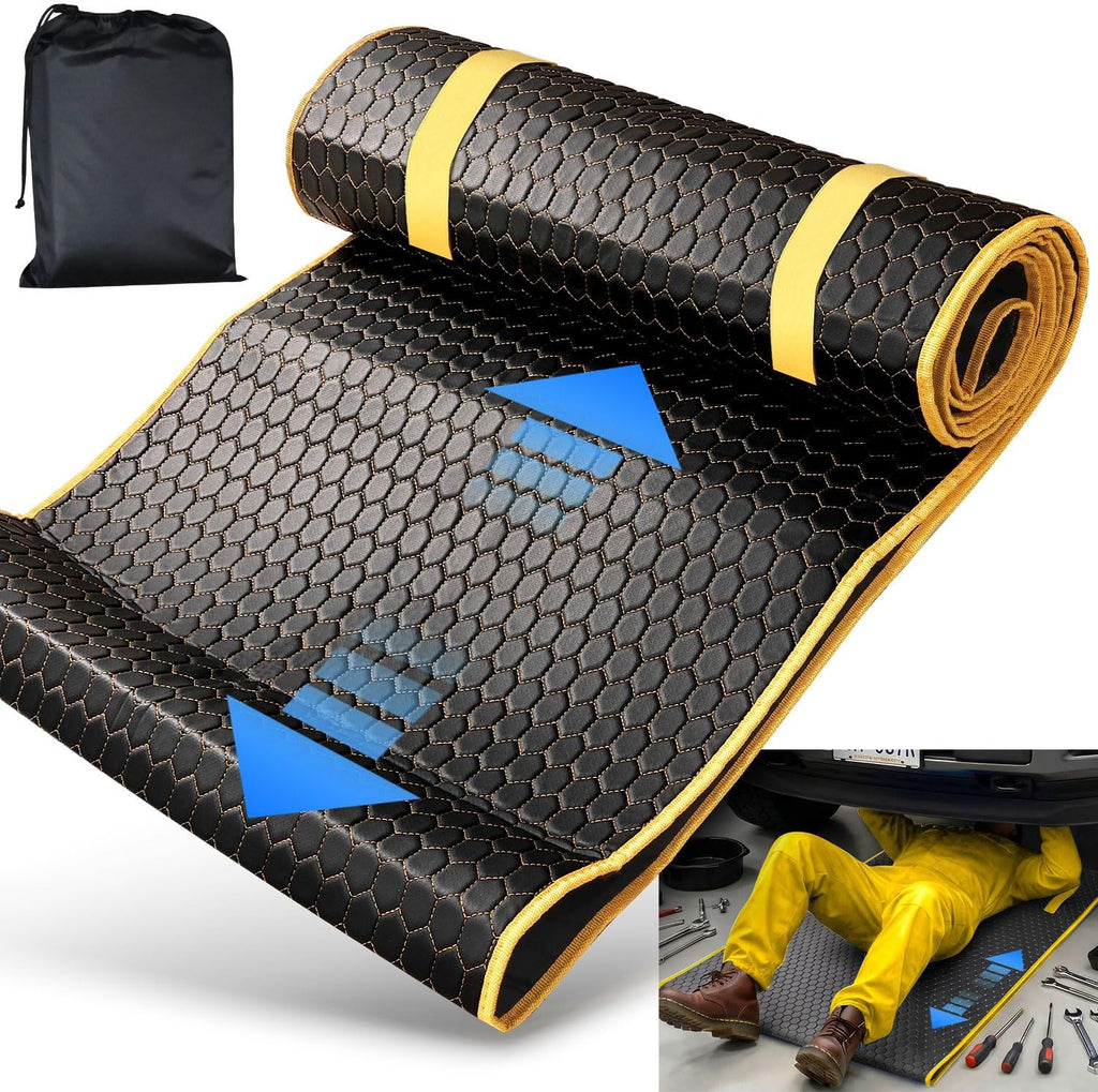 Magic Rolling Creeper Mat Portable Mechanics Mat | Low Clearance, Foldable Garage Padded Mat, For Under Car Repair, Storage Bag Included, Cool Gifts for Men Dad Father
