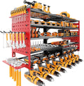 5 Layers Power Tool Organizer Wall Mount, Cordless Tool Storage Rack Holder