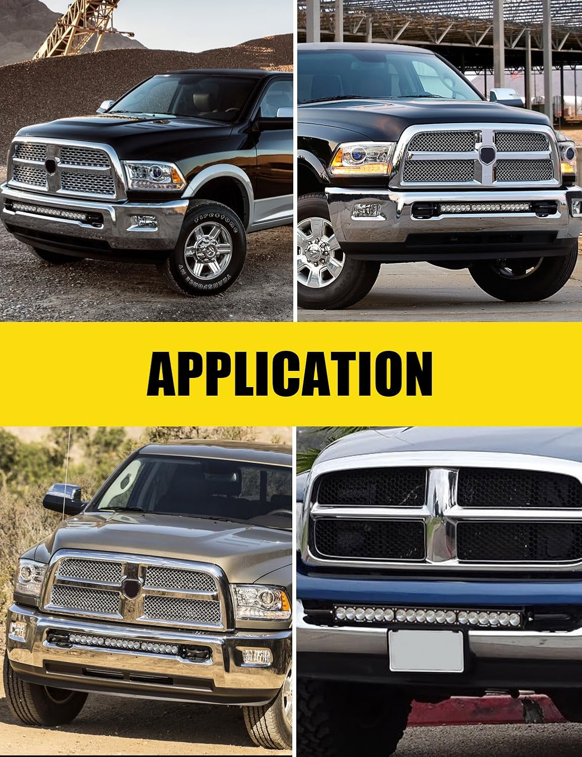 20’’Led Light Bar Hidden Bumper Mounting Brackets Compatible with 2003-2014 Dodge Ram 2500/3500