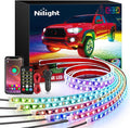 Nilight 6Pcs Car Underglow Neon Accent Strip Lights 300 LEDs Multi Color RGB-IC by Nilight