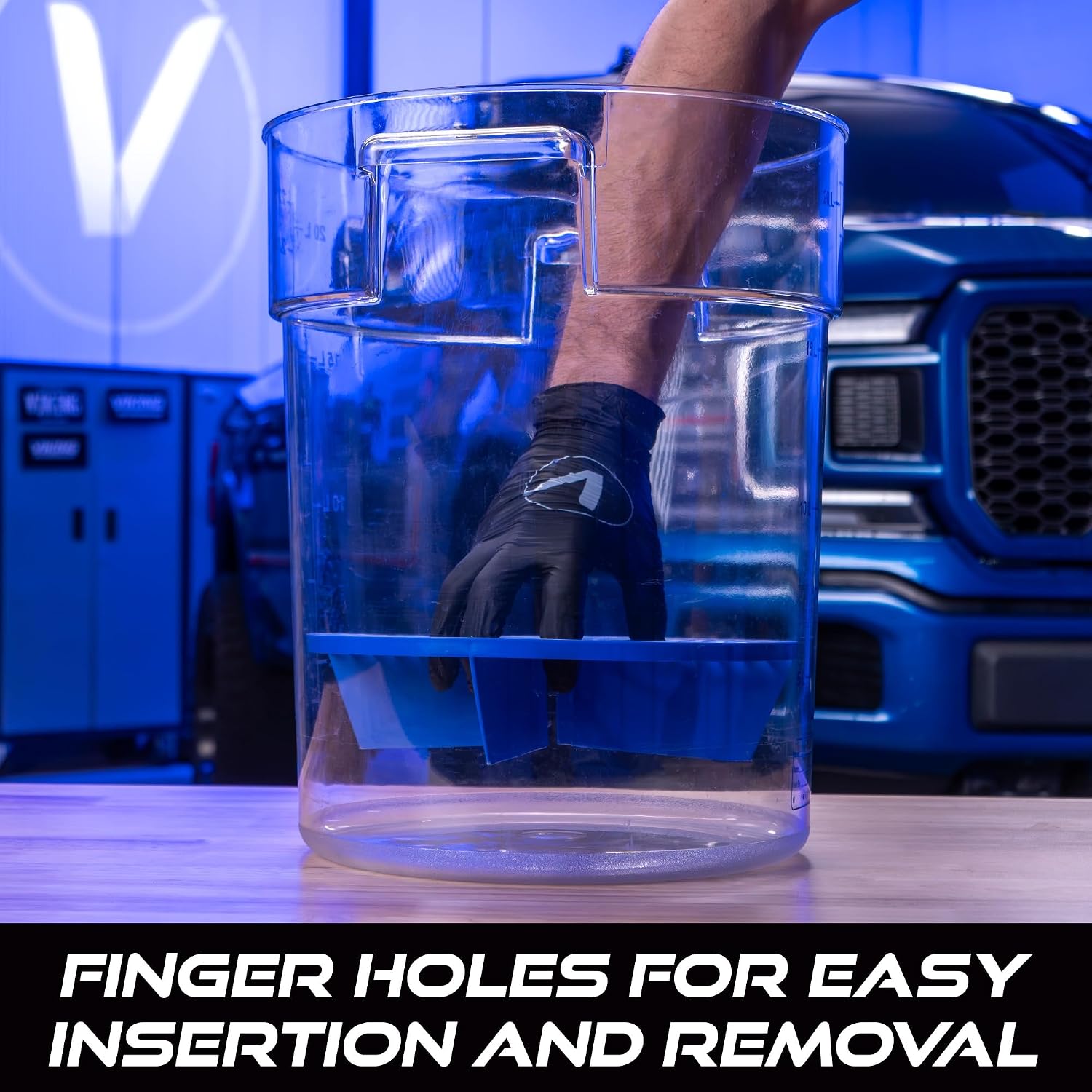 VIKING Automotive Bucket Insert Grit Trap for Car Wash and Detail Kits, Helps Remove Dirt and Debris from Microfiber, Mitts, Cloths, and Sponges, Blue