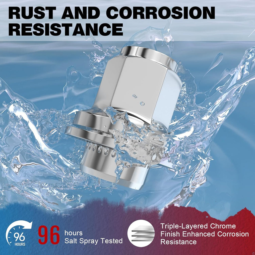 JiiinMiiin M12x1.5 Toyota Lexus Lug Nuts, 13/16" (21mm) Hex OEM Factory Style Chrome Mag Seat Wheel Nuts with Washer for 4Runner Camry Highlander Prius Sienna Lexus CT200h HS250h GS450h Set of 20PCS