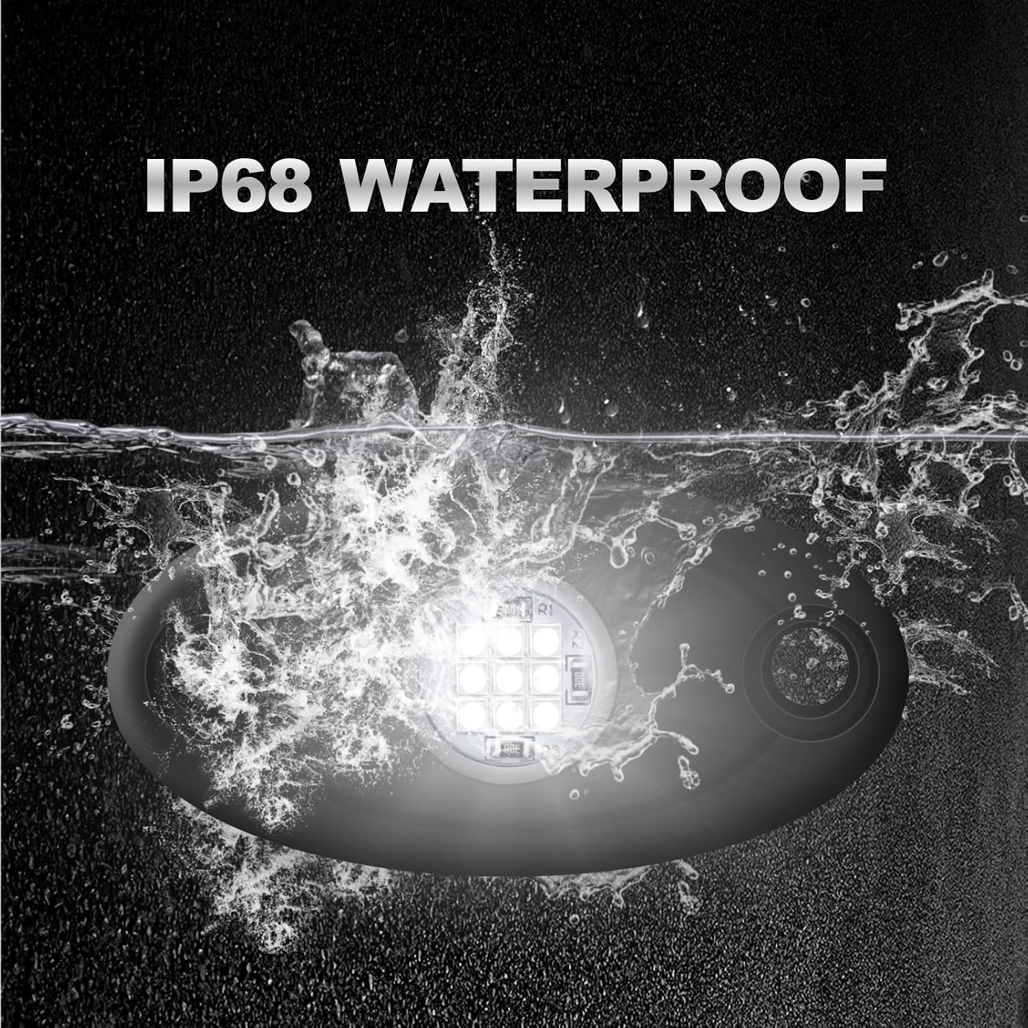 LED Rock Lights 8 Pods White for Truck Motorcycle Car Shockproof Waterproof Underbody Glow Neon Trail Rig Fender Lighting