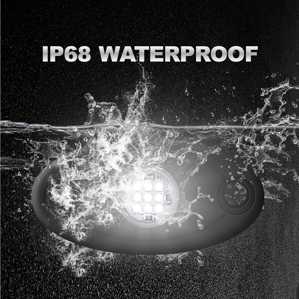 6Pods LED Rock Lights White Neon Underglow Lights for Car Trucks ATV UTV SUV Underbody Glow Trail Rig Lamp Waterproof (White)