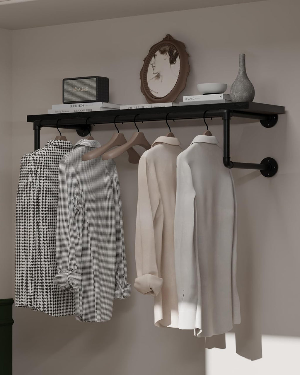 clothes rack 36in, wall mounted garment racks with, main product view
