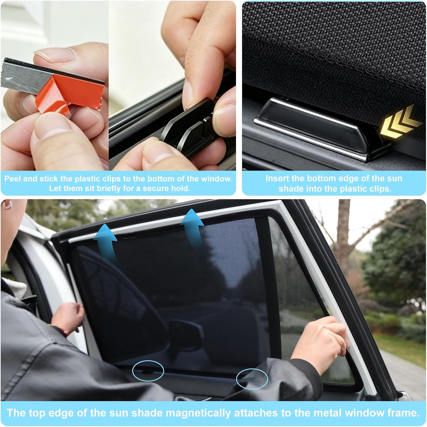 XCBYT 2011-2023 4Runner Window Shade, 2PCS Rear Side Sun Shades for Baby & Pet, Breathable Mesh UV Protection, Privacy & Heat Insulation, Easy Magnetic Installation