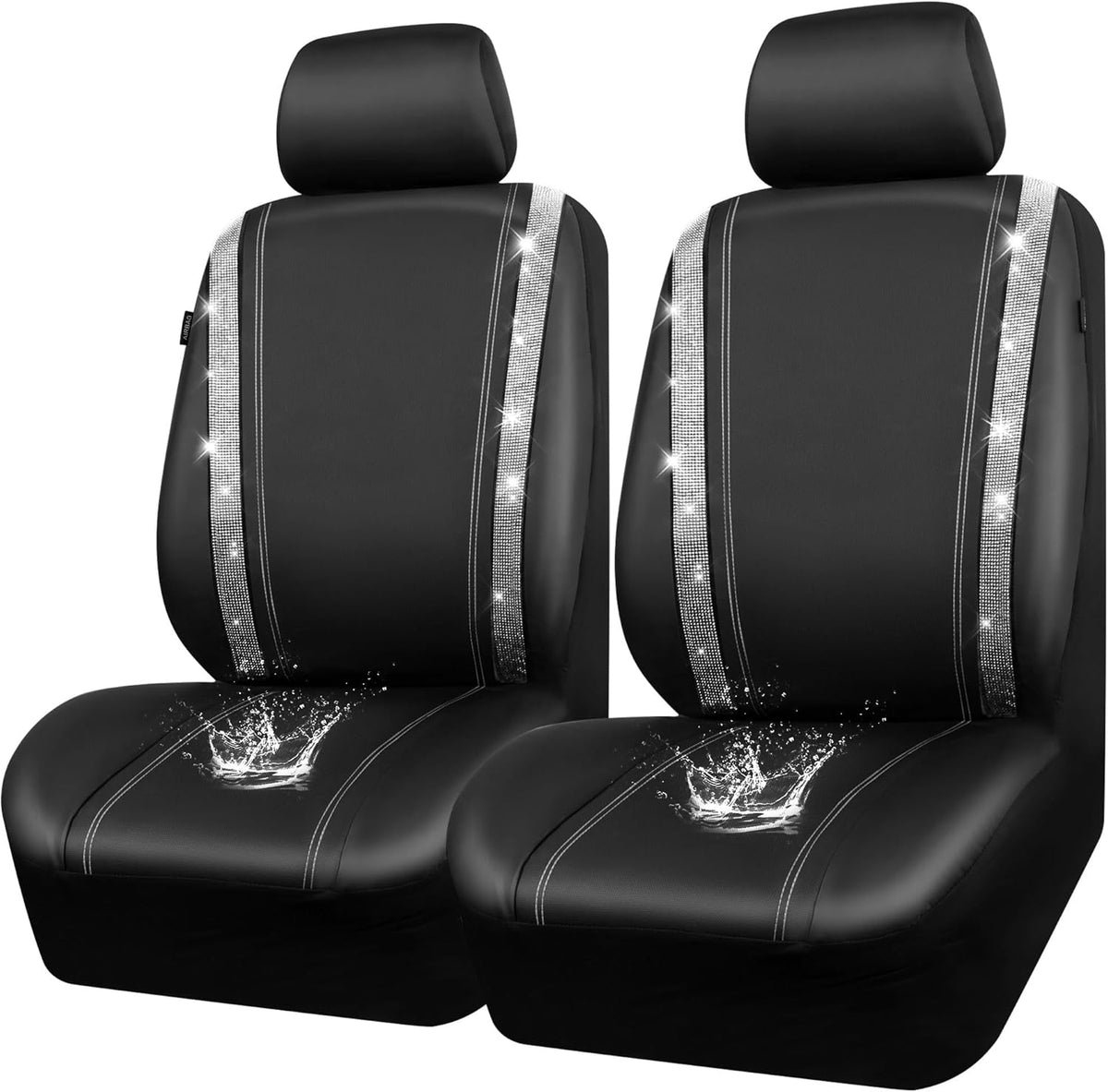 car pass leather bling diamond car seat cover, main product view