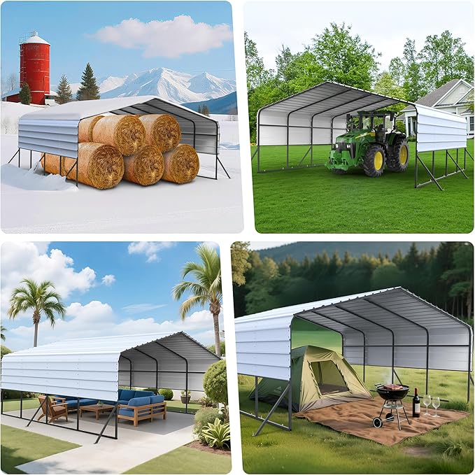 20x20 Metal Carports Heavy Duty - Image 7
