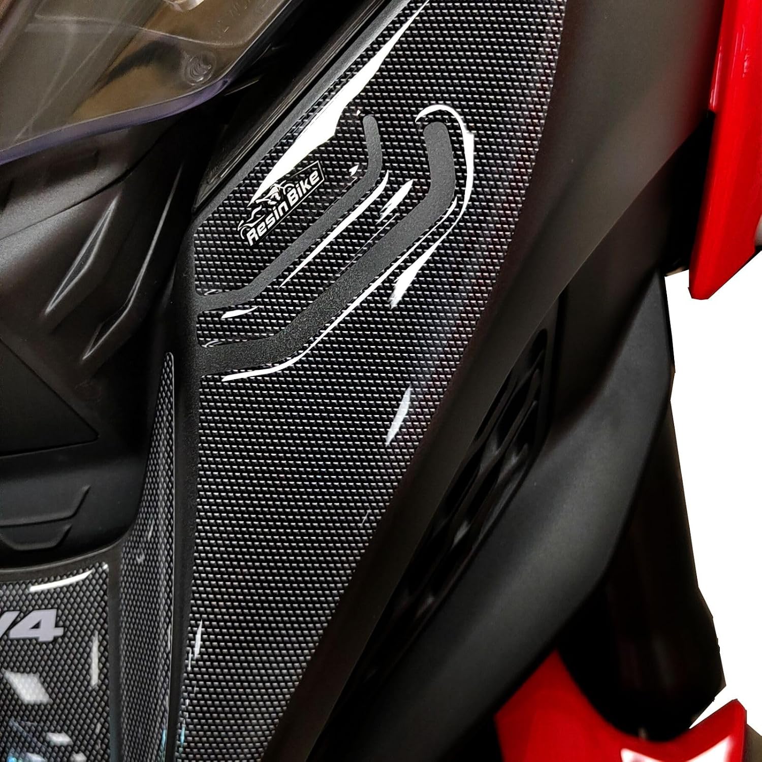 Resin Bike Motorcycle 3D Stickers Compatible with Ducati Multistrada V4 1100 2021-2023. Front Tip Protection from Bumps and Scratches. Resin Stickers - Made in Italy