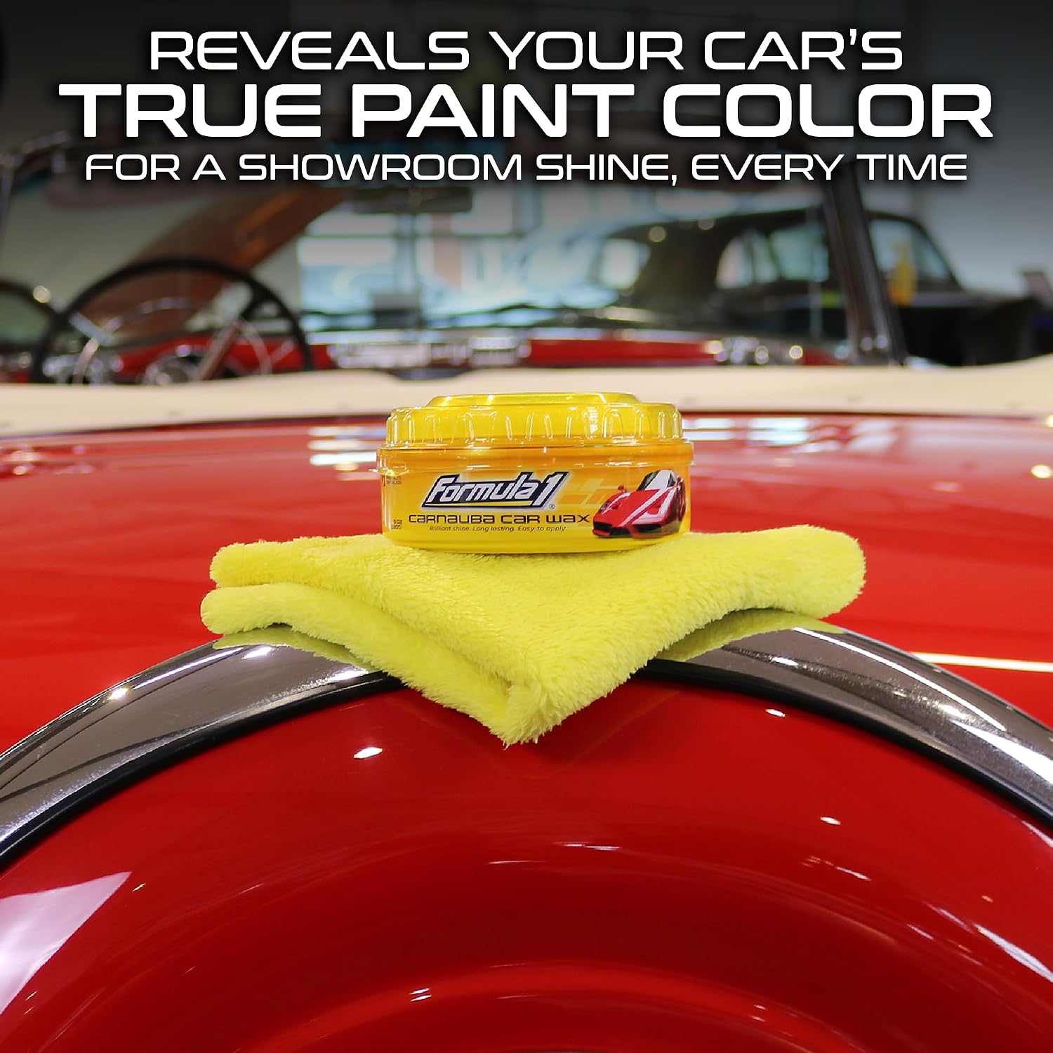 Formula 1 Carnauba Car Wax Paste - High-Gloss Shine - Polish for Car Detailing to Shine & Protect – Remove Haze and Paint Swirls w/ Micropolishing Agents – Car Cleaning Supplies (8 oz)