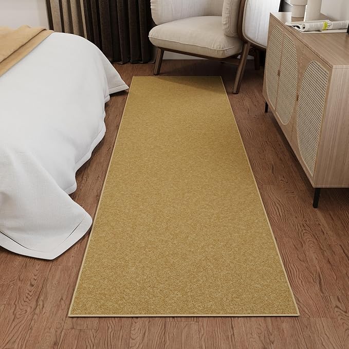 Ottomanson Hallway Runner Rug 2'7" x 9'10" Non Slip Solid Area Rugs Easy to - Image 11