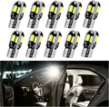 Stacool 10PCS T10 Interior Car Lights,12V Super Bright T10 LED Bulb for Map Lights,Reading Lights,License Plate Lights,Universal 5630 8SMD Car LED Lights Car Accessories for Most Cars (White)