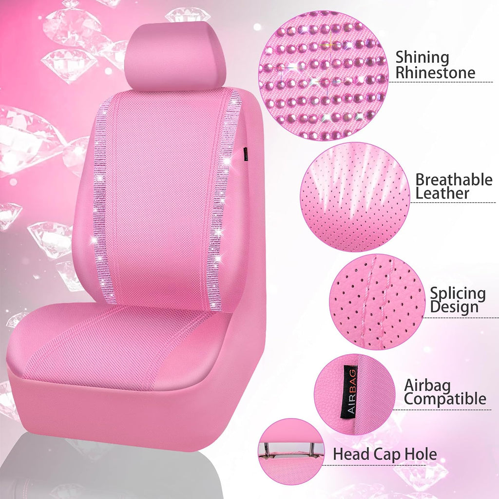 car pass bling diamond car seat covers, shining showing dimensions