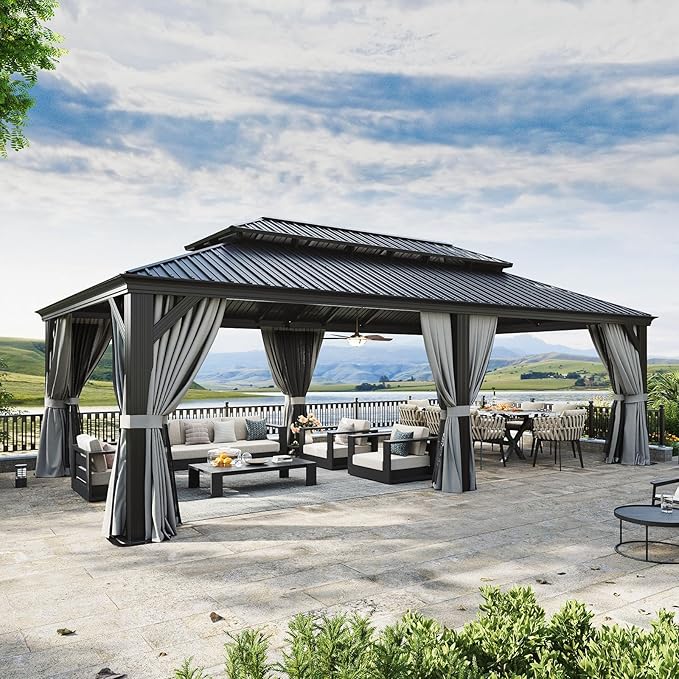 Aoxun 14' X 24' Hardtop Gazebo by Aoxun