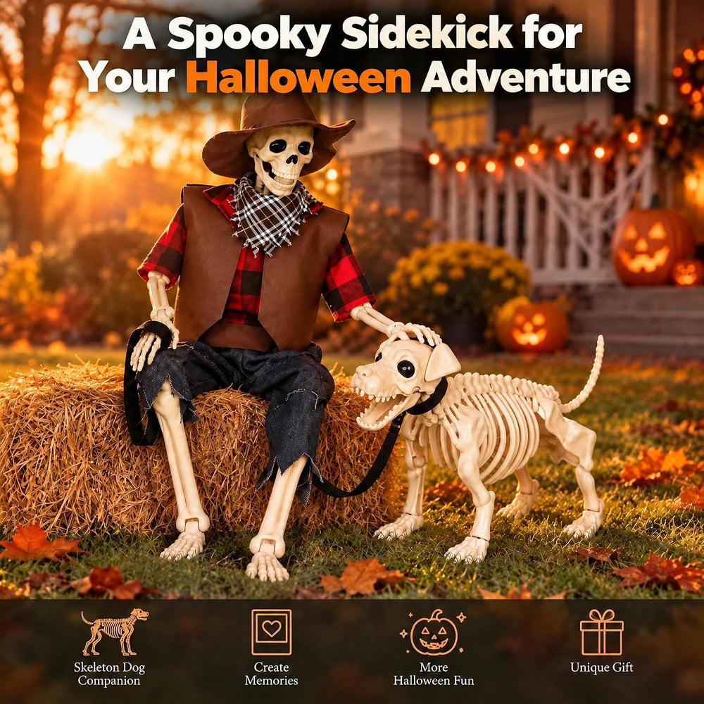 Skeleton for Halloween Decoration Outdoor, Halloween Decor for Yard Porch