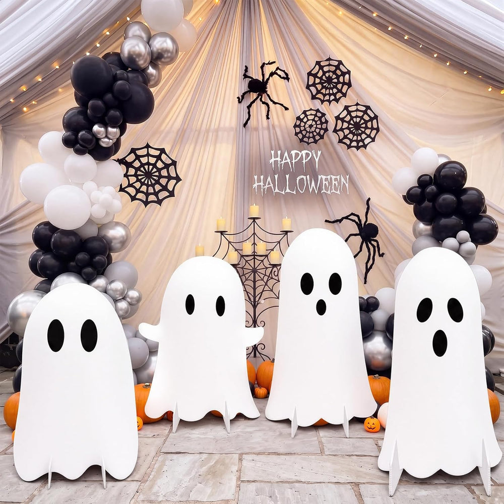 4 Pcs Halloween Ghost Cardboard Cutouts Large 27.56'' Ghost Decor