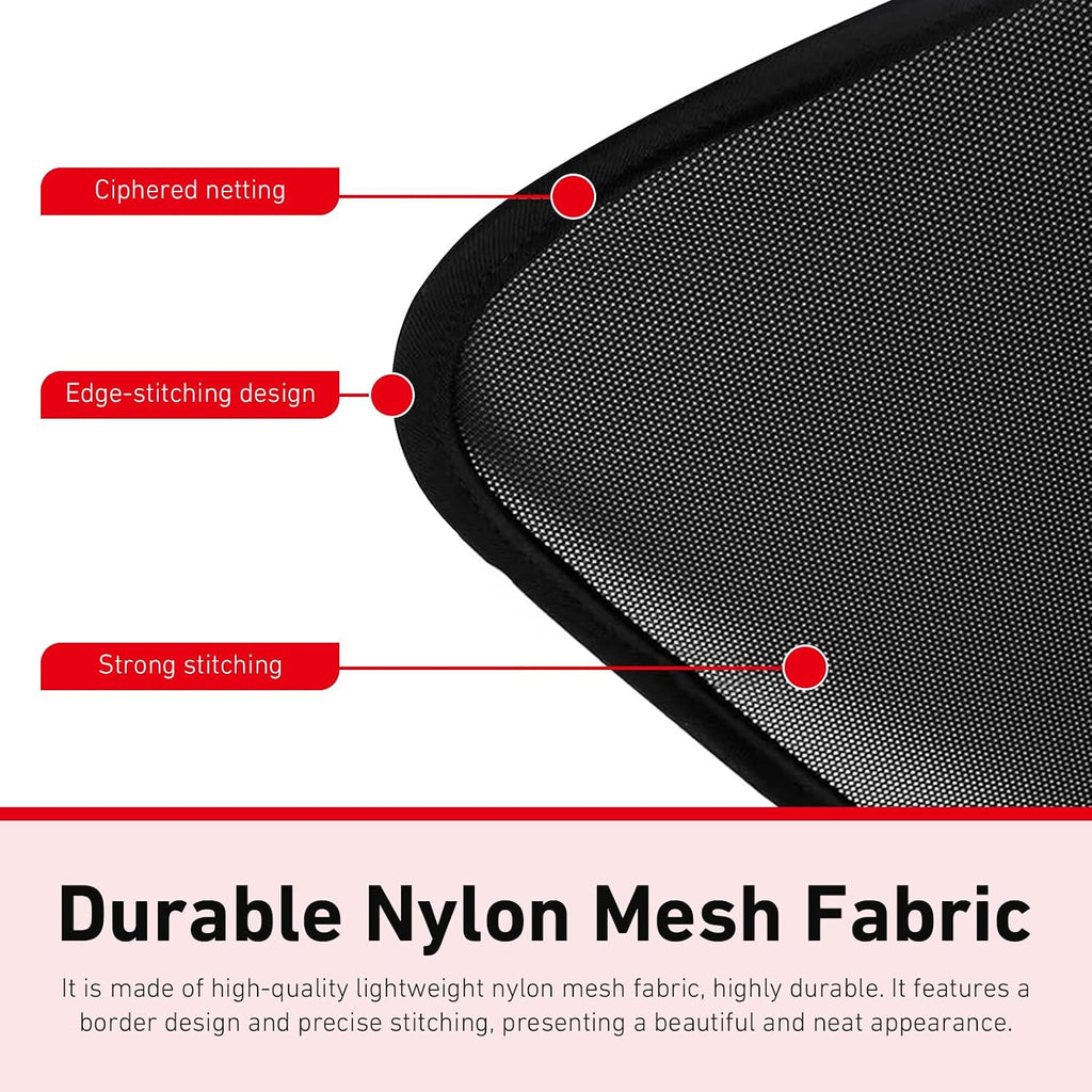 2 PCS Car Window Shades, 20"x12" Car Side Window Sun Shade, Suction Cup Automotive Sun Shade, Car Window Sunshades for Baby Camping Napping, Fits Most Cars SUVs Trucks