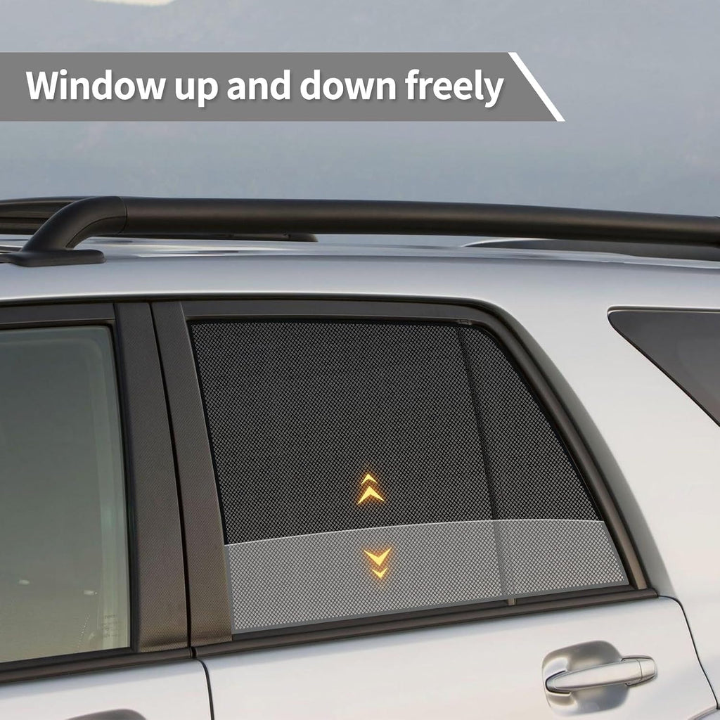 Car Window Shades for Specific Accessories - Side Window Shade for Baby, Breathable Mesh Car Privacy Window Covers, UV Protection and Heat Insulation for Road Trips, Napping, Camping
