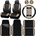 car pass leopard print faux leather car seat, main product view