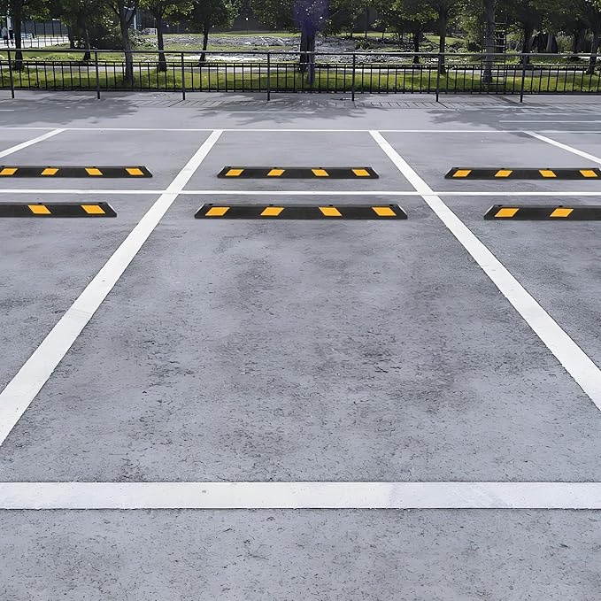 2-Pack 72" Rubber Parking Curb, Heavy Duty Long Garage Floor Wheel Stopper - Image 9