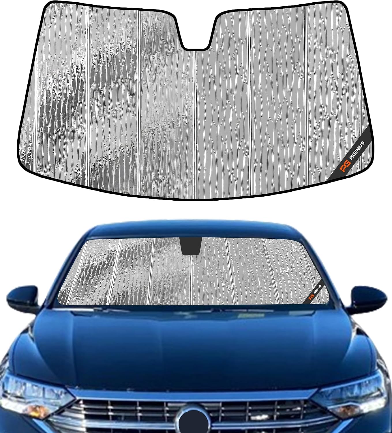 Pigenius Windshield Sunshade for Volkswagen Jetta 2019-2026 Without Rearview Mirror Camera - AstraGuard