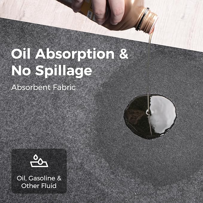 WELKIN Oil Spill Mat, Absorbent Oil Pad Protects Floor, Garage Floor Mat - Image 2