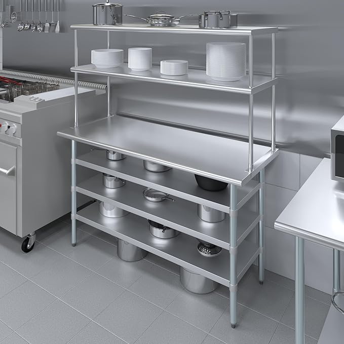 Amgood 24" x 60" Stainless Steel Work Table - Image 4