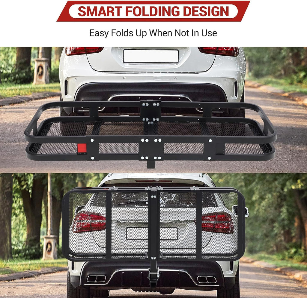 OUTLANE with Metal Cargo Carrier 60x24x6 Inch - Hitch Cargo Carrier, Trailer Hitch Cargo Carrier, Cargo Carrier, and Cargo Hitch Carrier