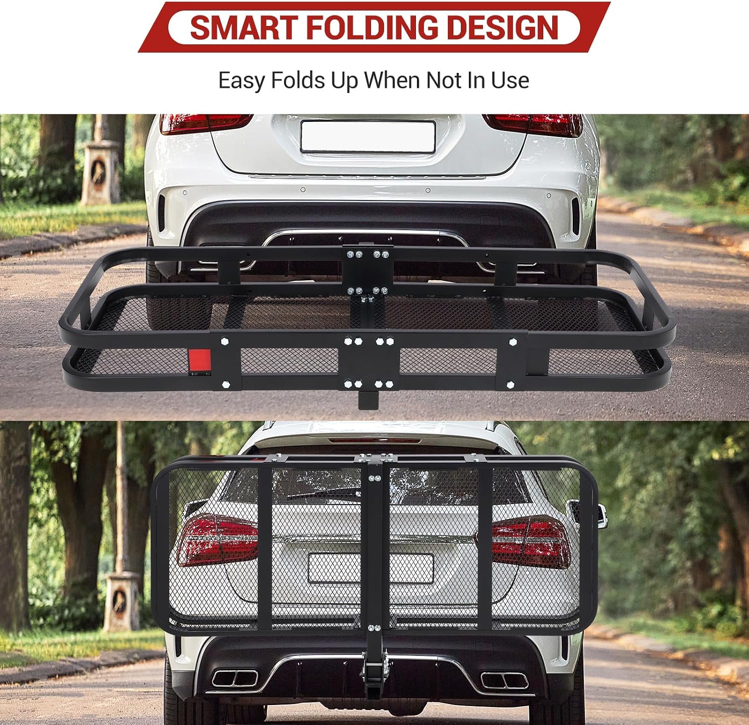 OUTLANE with Metal Cargo Carrier 60x24x6 Inch - Hitch Cargo Carrier, Trailer Hitch Cargo Carrier, Cargo Carrier, and Cargo Hitch Carrier
