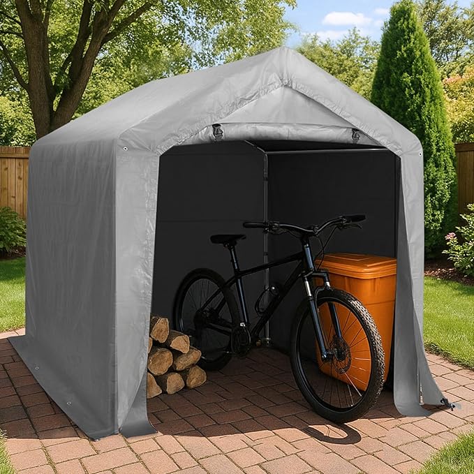 Outvita Outdoor Portable Storage Shed Tent, 6x6 ft Waterproof Carport - Image 6