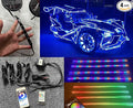 Black Out Full Tinted Smoked LEDs x4PCS 3FT 90CM 36INCH RGB Dream Color Chasing by FijvknxyLights