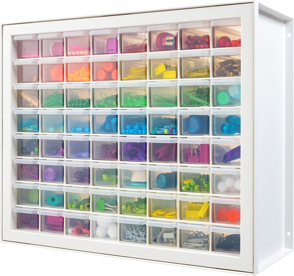 iris usa 64-drawer screw organizer, hardware storage, made, main product view