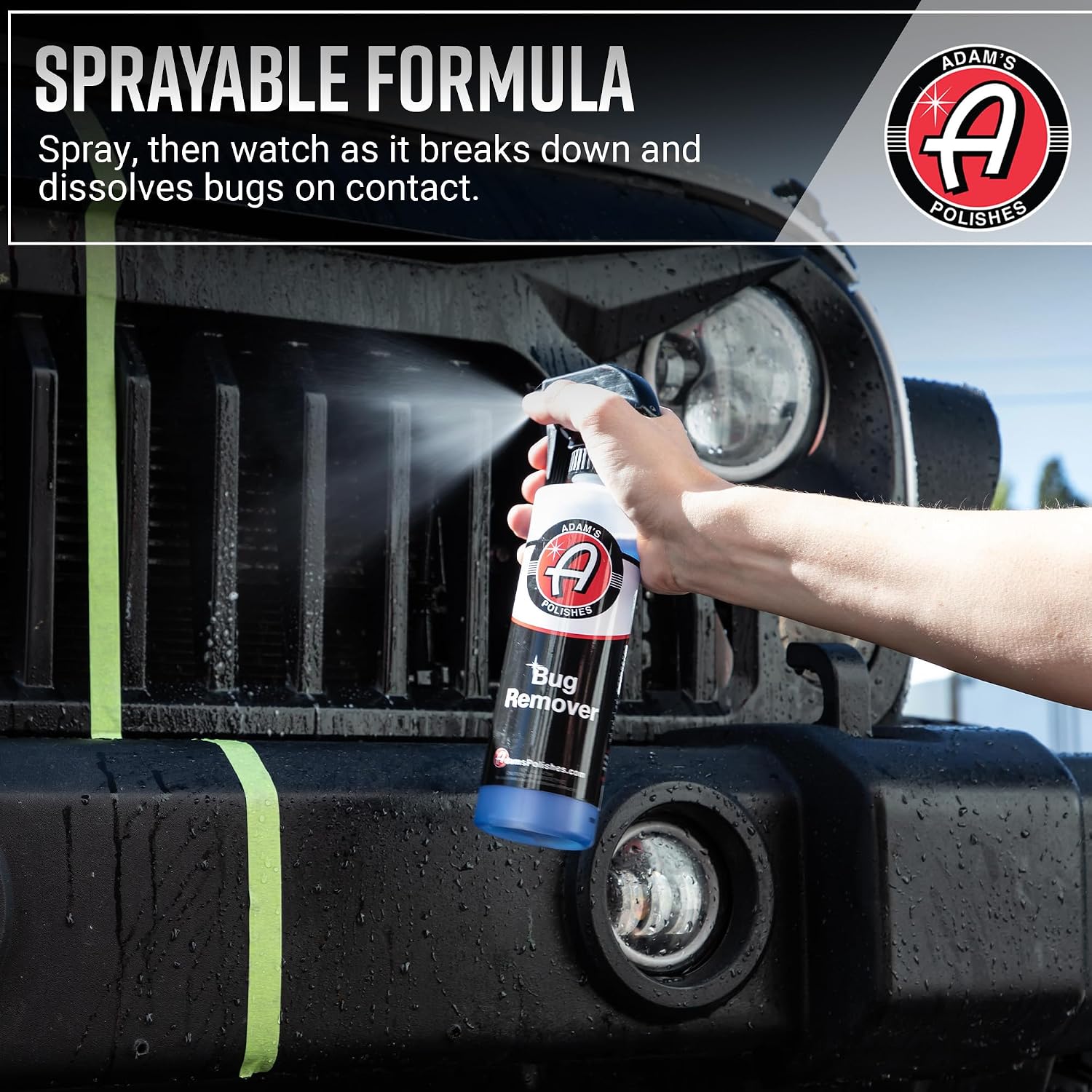 Adam's Bug Remover Gallon - Effectively Remove Contaminants From Car Paint, Windows or Bumper Parts & Accessories After Travel Road Trip - Spray During Car Wash or Dry - Dissolves On Contact