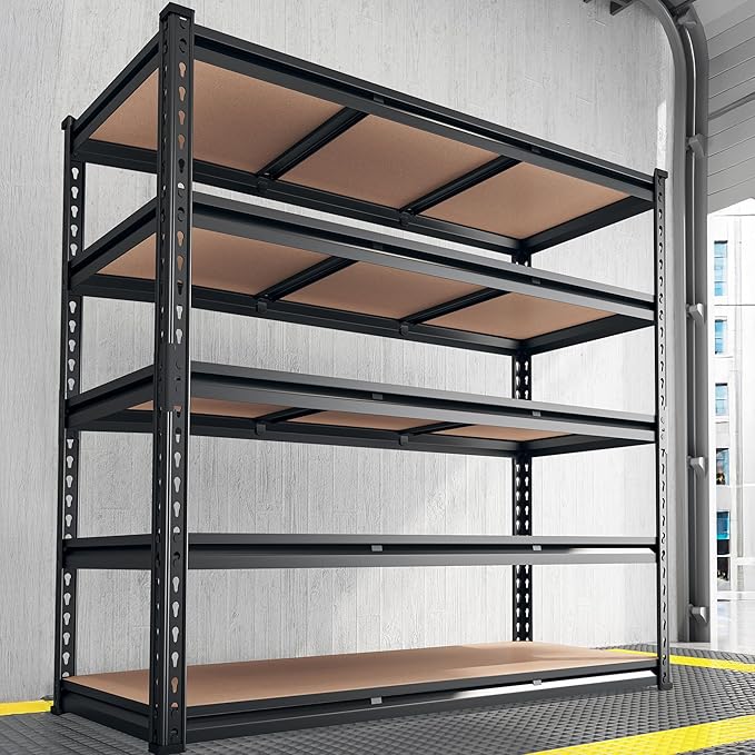 REIBII 48.2" W Garage Shelving, Storage Shelves Load 3000LBS, Adjustable Garage by REIBII
