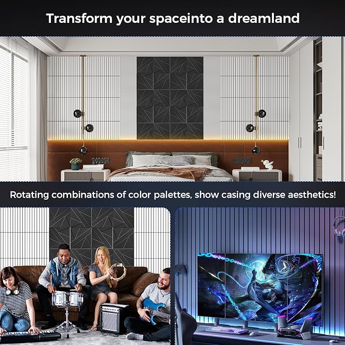 8 Pack 2-Layer Large Soundproof Wall Panels, 15.7 x 15.7 x 0.43 in Sound Proof - Image 6