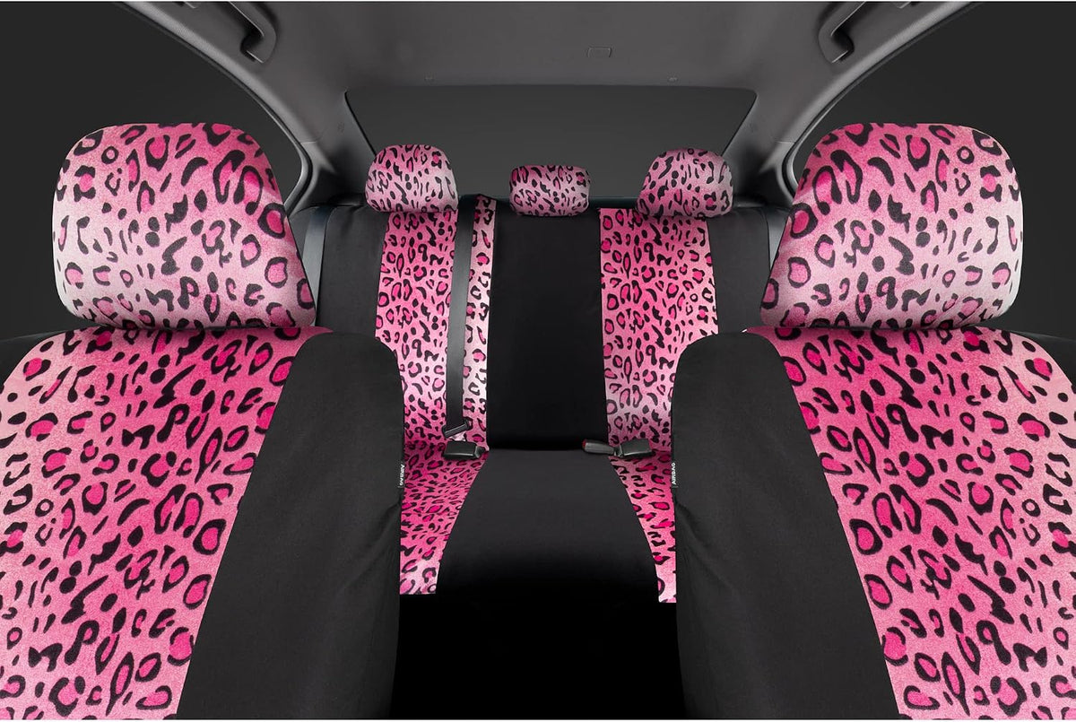 carxs leopard print car seat covers full set, package contents