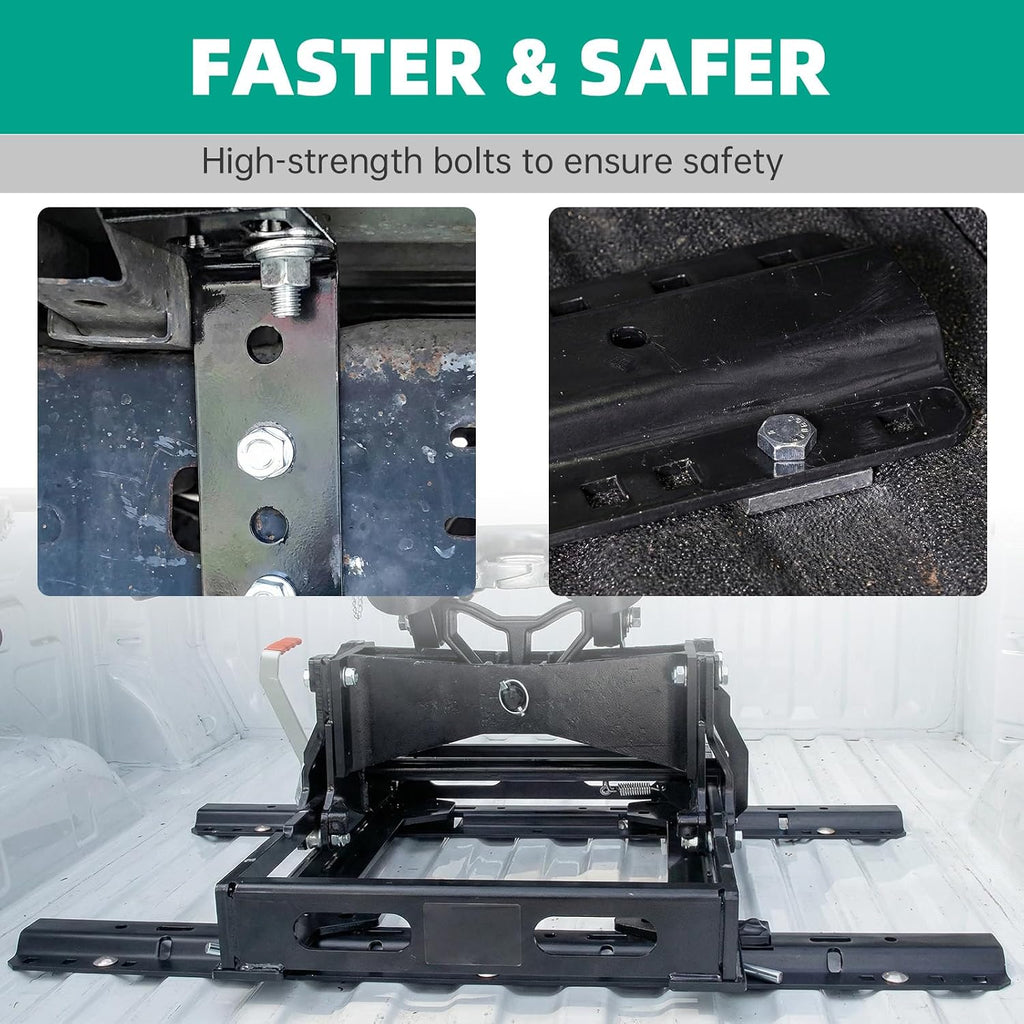 Universal Installation Kit w/Hardware and Brackets Compatible with 5th Wheel Trailer Hitches Installation Kit Replace Reese #30035, 58058 (10 - Bolt Design)