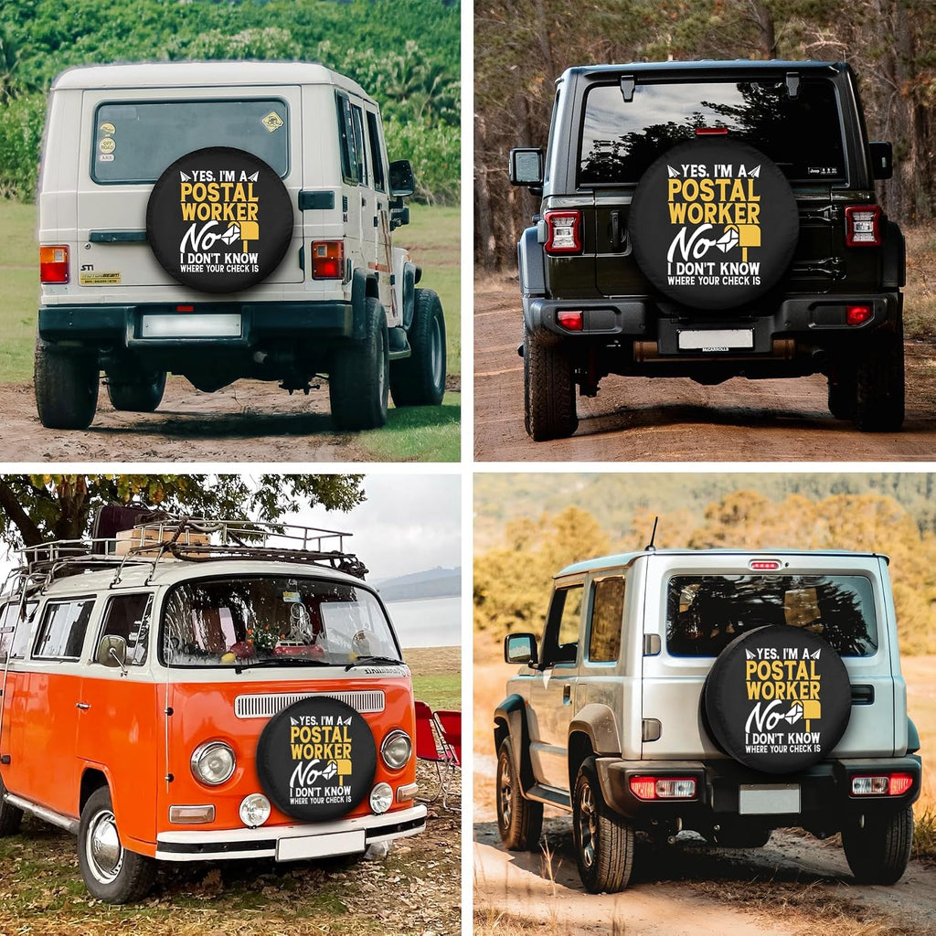 Rural Mail Carrier Spare Tire Cover Camper Tire Covers Travel Trailer Accessories Weatherproof 16Inch