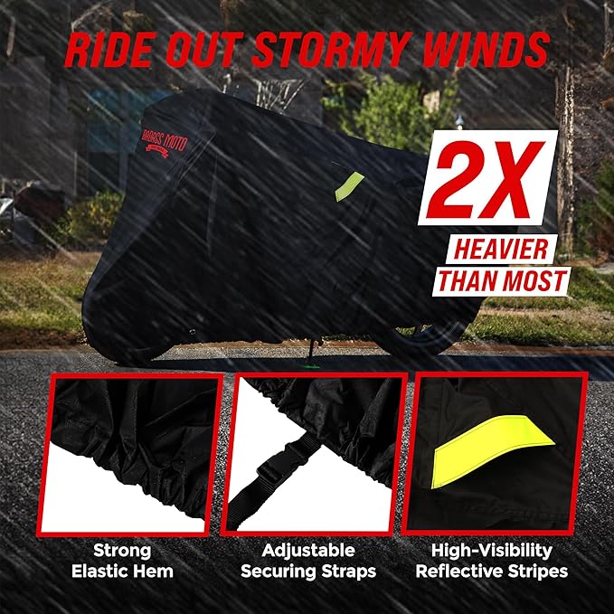 Badass Moto Ultimate Motorcycle Cover Waterproof Outdoor, Heavy Duty Motorcycle - Image 4