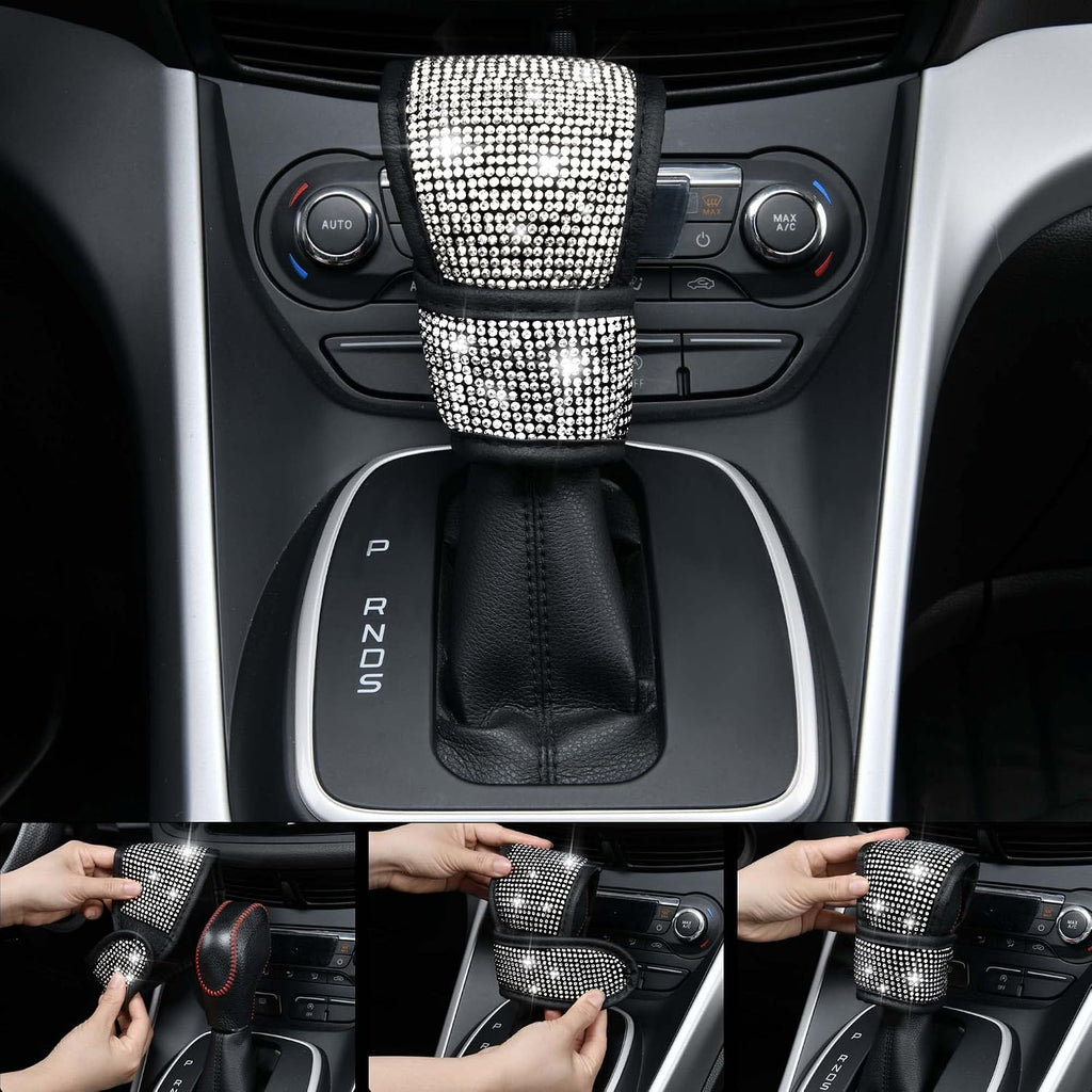 car pass 23 pcs bling diamond car accessories on a desk or shelf