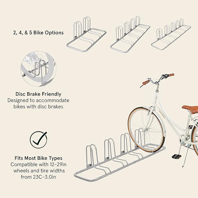 Retrospec Stash Rack 2, 4 & 5 Bike Floor Stand Bicycle Storage Organizer - Image 2