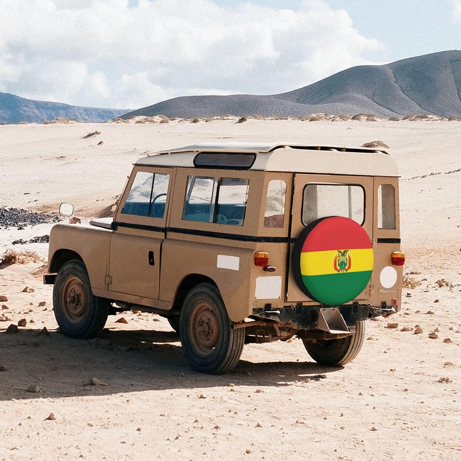 Flag of Bolivia Print Universal Spare Tire Cover for RV, Jeep | Wheel Protector Fits Rv, Trailer, Jeep, Shield Tires From Sun, Dirt And Rain For Outdoor Storage