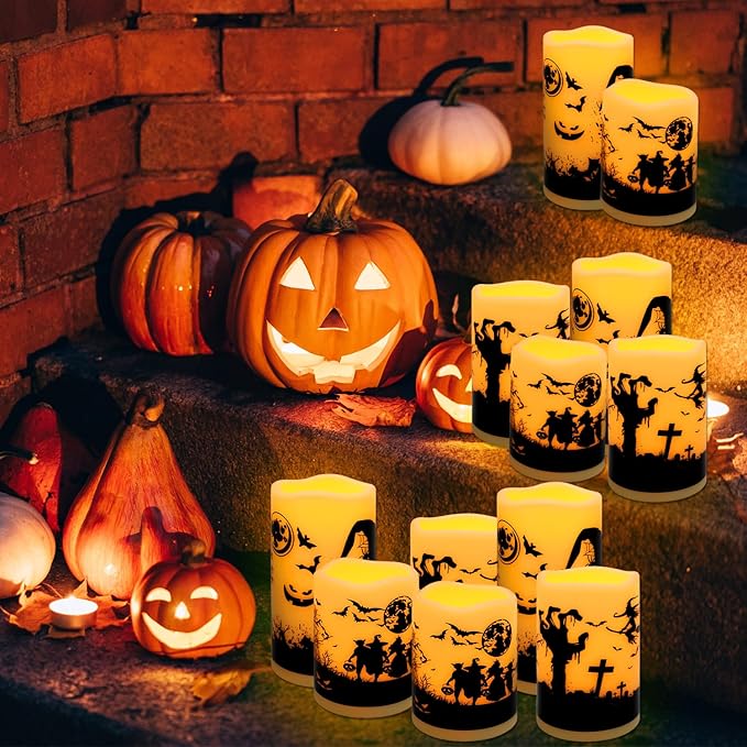 12-Pack Waterproof -Flameless Led Candles，Remote Control and Timer Functions ...